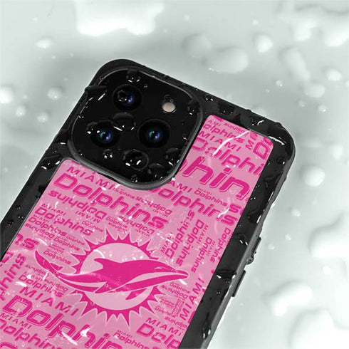 NFL Miami Dolphins - Blast Pink iPhone 15 Pro Waterproof Case